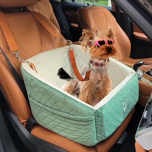 iPetba Hunde Autositz für Kleine Mittlere Hunde mit Stabil Sicherheitsgurt Komfort Memory-Schaum Hundebett Auto für Langstreckenfahrten Abnehmbare und Waschbare Dog Car Seat von IPETBA