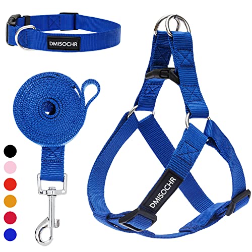 No Pull Dog Harness - Step in Easy Walking Dog Harness and Leash for Small Medium Large Dog - Escape Proof Adjustable Soft Nylon Full Body Dog Harness Leash Collar Set von IPRAVOCI