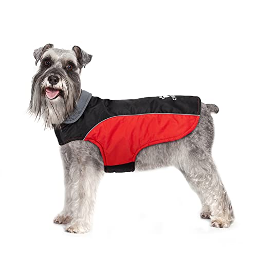 IREENUO Hundemantel Winter, Hundemantel Wasserdicht für Kleine Hunde und Mittelgroße Hunde, Winterjacken & Wintermäntel mit Fleece & Reflektorstreifen (XL) von IREENUO