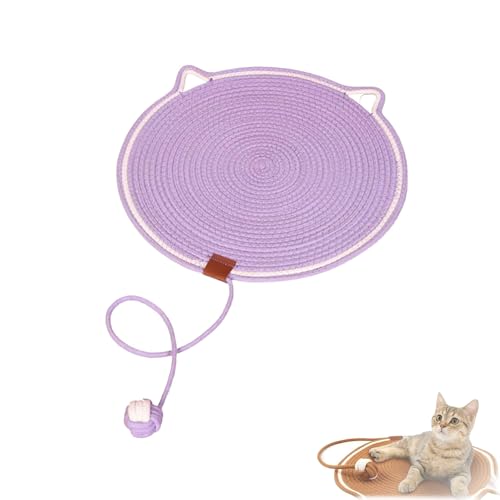 Scratching Pad, GroßEs Katzenbett, Katzenkratzpad Und Katzenspielzeug, NatüRliches Baumwollseil Katze Kratzpad, Neueste Kratzpad, Katze Hanf Seil Katze Kratzbrett von IRILXGAY