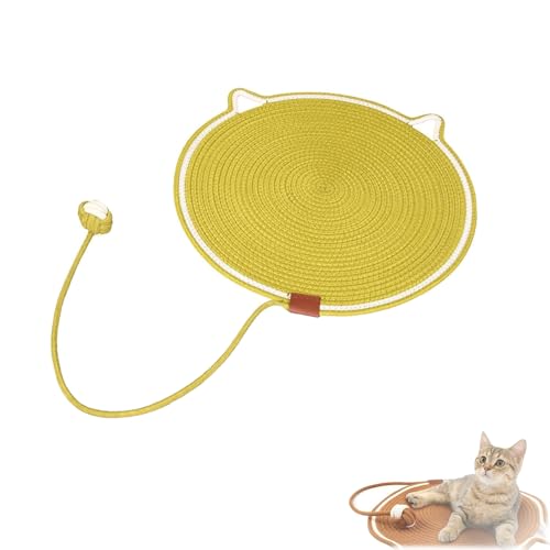 Scratching Pad, GroßEs Katzenbett, Katzenkratzpad Und Katzenspielzeug, NatüRliches Baumwollseil Katze Kratzpad, Neueste Kratzpad, Katze Hanf Seil Katze Kratzbrett von IRILXGAY