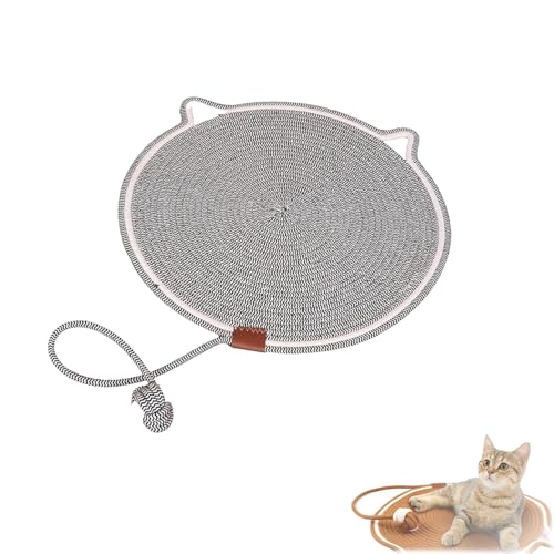 Scratching Pad, GroßEs Katzenbett, Katzenkratzpad Und Katzenspielzeug, NatüRliches Baumwollseil Katze Kratzpad, Neueste Kratzpad, Katze Hanf Seil Katze Kratzbrett von IRILXGAY