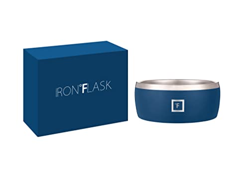 IRON °FLASK Hundenapf – 907 g Edelstahl, rutschfeste Gummiunterseite, langlebig, Haustierfutter und Wasser, Katzenfutter, Dämmerungsblau von IRON °FLASK