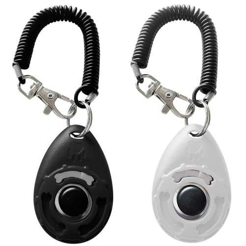 IRYNA 2 Pack Clicker für Hundetraining, Hunde Clicker Training mit Handschlaufe, Welpen-Klicker Training Kit, Hundetraining Clicker, Haustier Clicker Haustier Trainer von IRYNA