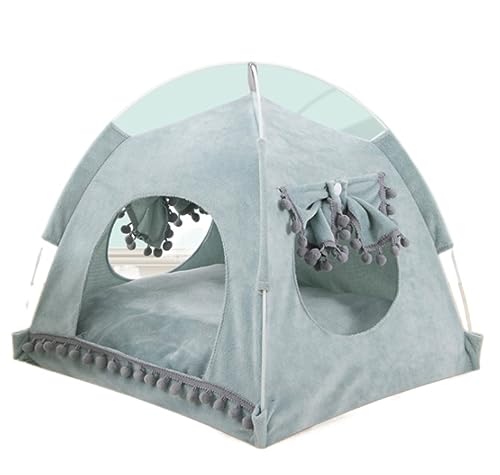 Beruhigendes Katzenbett Katzenzelt, Pop-Up-Katzenhaus, Outdoor-Haustiergehege, Zelt, Tragbarer Innen-Laufstall Für Katzen, Kleine Hunde Im Hof Haustierbett (Color : A, Size : 48 * 48cm) von IRYZE