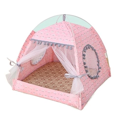 Beruhigendes Katzenbett Katzenzelt, Pop-Up-Katzenhaus, Outdoor-Haustiergehege, Zelt, Tragbarer Innen-Laufstall Für Katzen, Kleine Hunde Im Hof Haustierbett (Color : C, Size : 48 * 48cm) von IRYZE