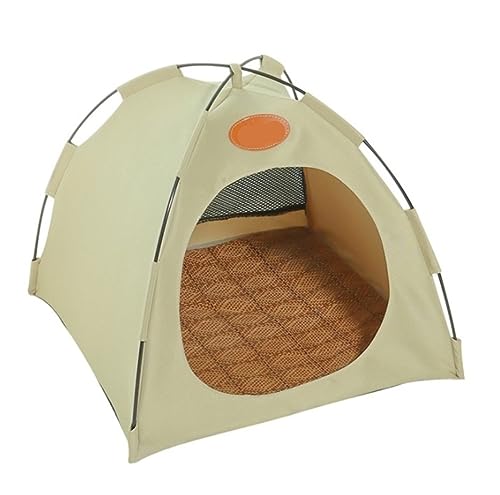 Beruhigendes Katzenbett Katzenzelt-Höhlenbett Mit Abnehmbarem Kissen, 2-in-1-Katzen-Hundezelt-Betthaus, Katzennest-Schlafsack Haustierbett (Color : A, Size : 40x40x37cm) von IRYZE