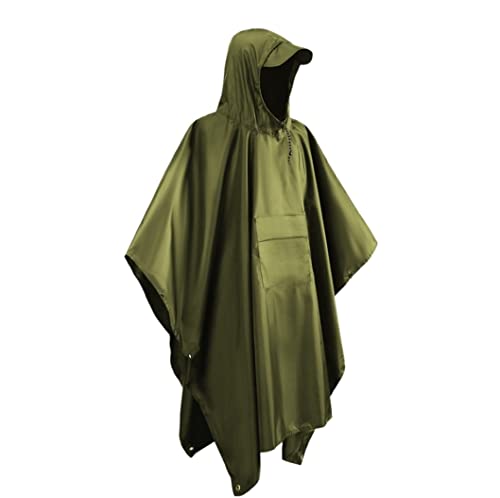 IRYZE Regenponcho Regenjacke 3-in-1-Regenmantel Mit Kapuze, Wiederverwendbar, Wasserdicht, Outdoor, Wandern, Radfahren, Angeln, Regenschutz Regenmantel Regencape von IRYZE