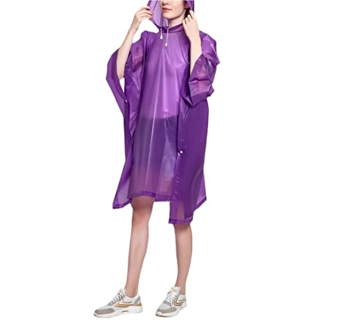 Regenponcho Regenjacke 5pcs Regenmantel Frauen Rucksack Poncho Regenmantel Abdeckung Undurchlässig Camping Wandern Regenmantel Regencape (Color : Purple, Size : One Size) von IRYZE