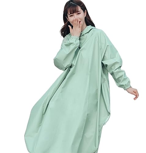 Regenponcho Regenjacke Erwachsene Frauen Poncho Radfahren Regenmantel Dünn Und Tragbar Outdoor-Reisen Camping Regenmantel Regencape (Color : Grün, Size : One Size) von IRYZE