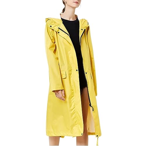 IRYZE Regenponcho Regenjacke Lose Dünne Windjacke Einfarbig Regenmantel Outdoor-Reisen Erwachsene Männer Und Frauen Regenmantel Regencape (Color : A, Size : L) von IRYZE