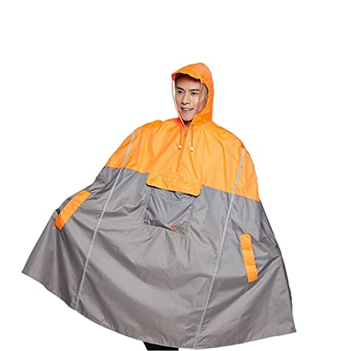 IRYZE Regenponcho Regenjacke Regenmäntel Fahrradjacke Für Männer Frauen Erwachsene Regenschutz Angeln Klettern Regenmantel Regenmantel Regencape (Color : Orange, Size : One size) von IRYZE