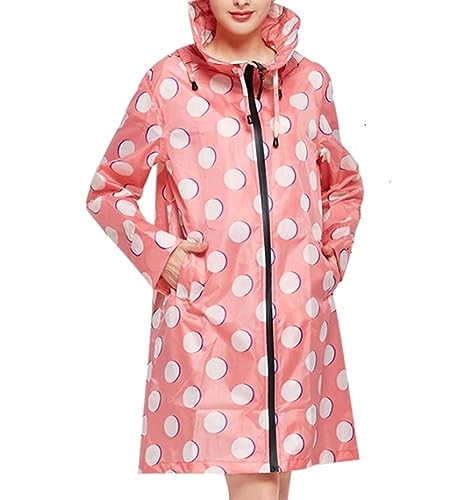 Regenponcho Regenjacke wasserdichte Lange Regenmanteljacke Aus Polyester Für Damen Mit Kapuze Für Damen-Reise-Regenbekleidung Regenmantel Regencape von IRYZE