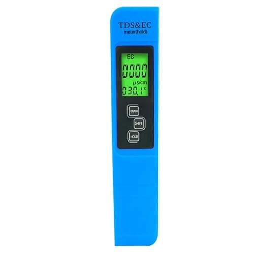 ISAKEN TDS Wassertester, 3 in 1 LCD Digital Wasserqualität Tester mit Hintergrundbeleuchtung, TDS/EC Wasser Tester für Trinkwasser, Pool, Aquarium, Schwimmbad, Teich von ISAKEN