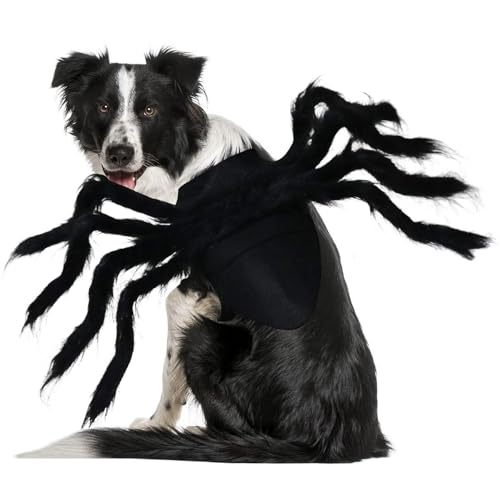 Hunde-Spinnenkostüm, lustiges Hunde-Halloween-Kostüm, Cosplay, pelzige Riesenspinne, Haustier-Outfit, Hundekleidung für kleine mittelgroße Hunde, Katzen, Welpen, Halloween-Party-Dekoration, von ISDULA