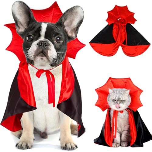 Vampirkostüm für Hunde, cooles Haustier-Hexenumhang, Halloween-Kostüme, Teufelsumhang, Hundekleidung für kleine und mittelgroße Hunde, Katzen, Welpen, lustiges Cosplay-Party, Hunde-Zauberer-Outfit, von ISDULA