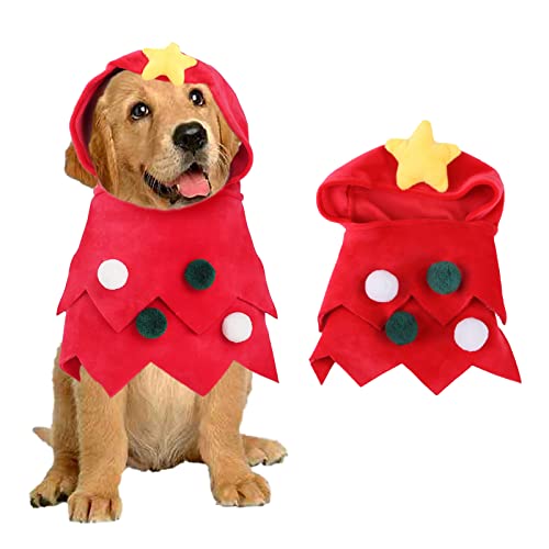 Weihnachten Haustier Kostüm, Hund Katze Weihnachtsbaum Kostüm Katze Weihnachtsmütze Weihnachten Haustier Kostüm Zubehör für Weihnachtsdekoration Haustier Weihnachtsfeier Cosplay Supplies für kleine von ISMARTEN