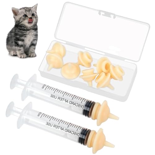 ISOYTERO 10pcs Kitten Pecifier und 2pcs 5ml Fütterungsspritze, Wiederverwendbare Neugeborenen -Kätzchenzubehör mit 1pc Storage Box Neugeborene Vorräte ISOYTERO 10pcs Kitten Pecifier und 2pcs 5ml Fütterungsspritze, Wiederverwendbare Neugeborenen -Kätzchenzubehör mit 1pc Storage Box Neugeborene Vorräte von ISOYTERO