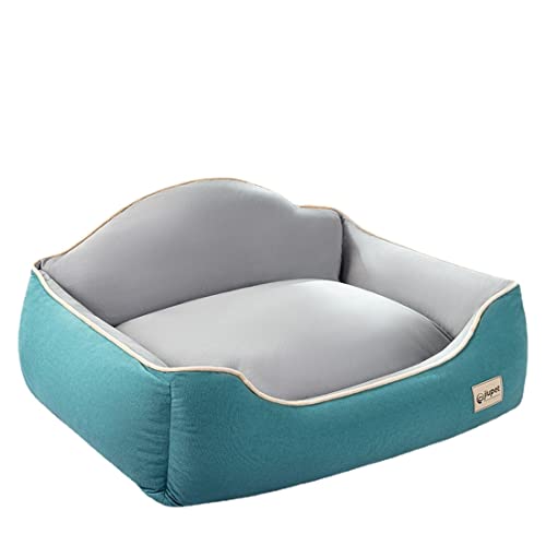 Kauen Beweis Hund Betten, Hund Bett Kissen Große Raum, Hohe Rückenlehne Hund Sofa für Kleine Medium Large Pet (Große 12kg,Grün) von ITANA