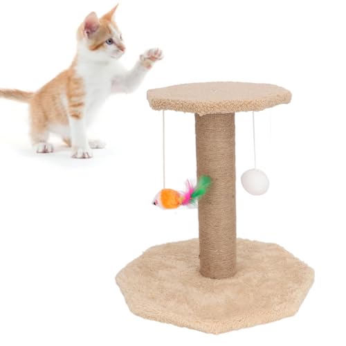 Katzenkratzbaum, Sisal-Kratzbäume mit Hängendem Ball, Spielzeug, Schützende Möbel, Katzenkratzpad, Interaktiver Kätzchen-Kletterkratzer für Katzen und Kätzchen Im Innenbereich von IUIBMI