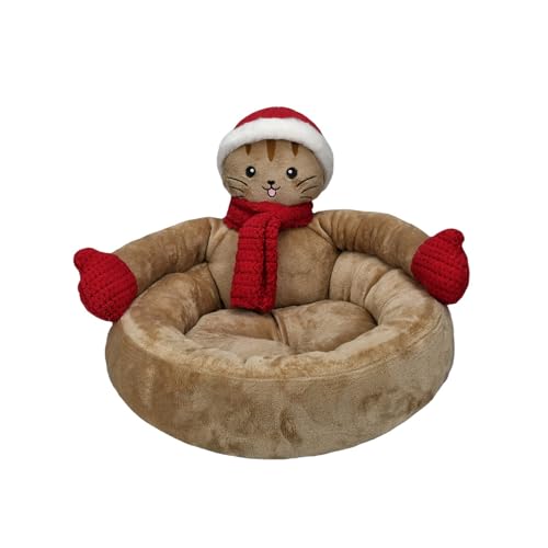 IUNSER Katzen- und Hundebett, rundes Haustierbett, Flauschige Haustierunterlage, Winter-Katzenunterlage, Kleiner Hund, warmes Haustierbett, waschbares Hundeunterlage, Haustiersofa, Hund (C, One Size) von IUNSER