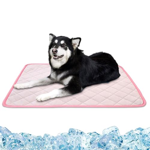 IUNSER Kühlmatte für Hunde, Selbstkühlende Hundematte mit Gel,Selbstkühlende Kissen, Kühl Hundedecke, Kaltgelpad für Katzen and Hunde (Pink, 40x30cm) von IUNSER