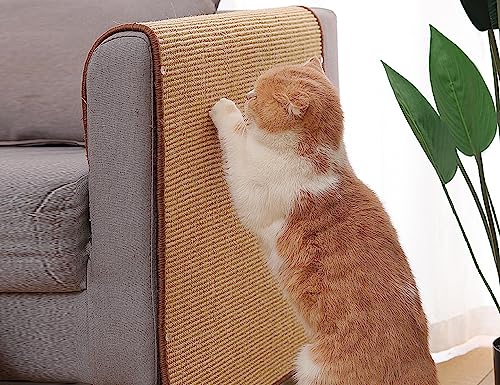 IVEOPPE 2 x Kratzmatte Katze,Sisal-Kratzmatte für Katzen,Kratzmatte Katze Wand,Kratzschutz Sofa Katze,Sisalmatte Kratzpads für Katzen, Widerstandsfähig Katzenmöbel Fußmatte, 30 * 40 cm von IVEOPPE