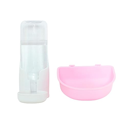 Automatischer Katzen-Wasserspender, Futternapf, 510 ml, Wasser-Futterspender für kleine Hunde, Indoor-Haustierwelpen, einfach zu bedienen von IWOMA