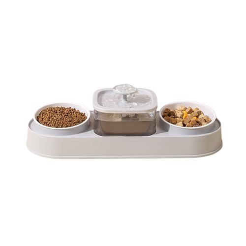 Elevating Cats Bowl Automatic Water Fountain Food Bowl AntiVomiting Dog Feeding Bowl Food Container for Small Dog Cats von IWOMA