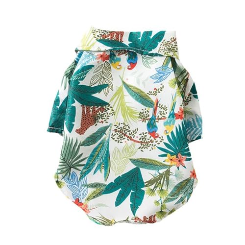 Hemden, Kleidung, Strand, Hunde-Shirt, Strand-Welpen-Shirt, Hawaiianer-Blätter-Druck, Welpenhemd von IWOMA