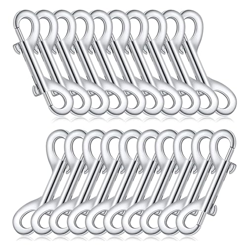 IWOMA Bolts Hook Hundeleine Kettenverbinder Befestigungsclip Set mit 10/20 Stück für Haustierschlingen Futtereimer Link Schlüsselanhänger von IWOMA