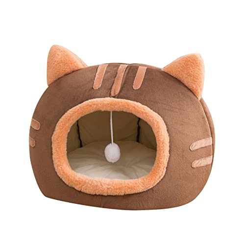 Schlafen warm im Winter Katzenbett kleine Matte Korb kleine Hundehütte Produkte Haustierzelt gemütliche Höhle Nest Indoor Warm von IWOMA