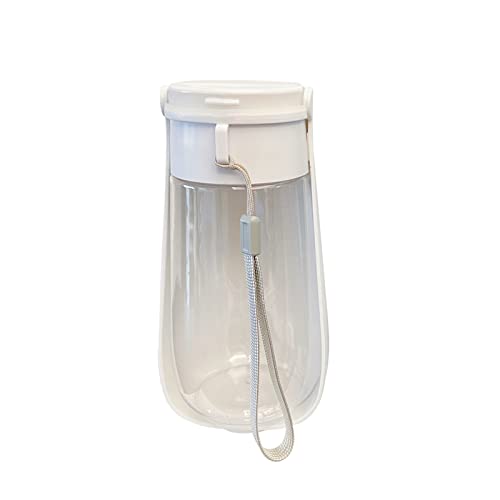 Wasserflasche für Haustiere, 450 ml, tragbar, für Hunde, Wasserspender, Welpen-Reise-Trinkbecher mit Schüssel von IWOMA