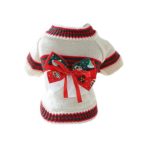 Weihnachtspullover für kleine Hunde, warme Kleidung, Fotografie-Requisiten, Party-Kostüm, Pullover, Outfit, Haustierzubehör von IWOMA