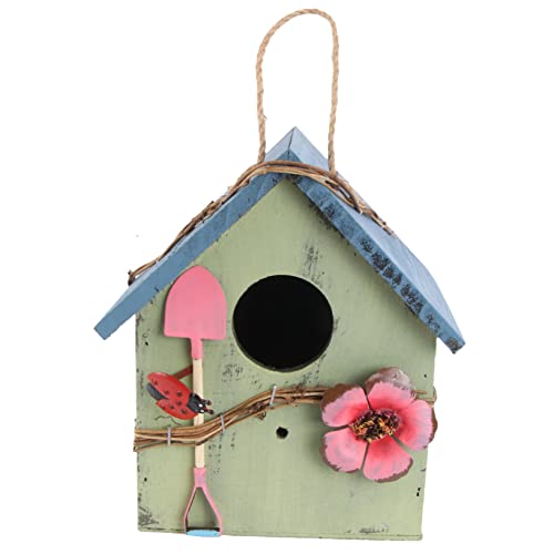 IWOWHERO Vogelnest Gartendekoration Balkon Hängendes Vogelhaus Außendekor Holznest Vogelhaus-Ornament von IWOWHERO