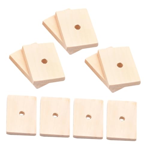 IWOWHERO 10st Papageiennestdekoration Papageienspielzeug Haustier Spielzeug Papagei Knabberspielzeug Beißendes Spielzeug Beißspielzeug Zähneknirschendes Spielzeug Beige Holz von IWOWHERO