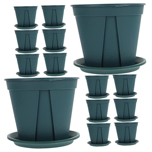 IWOWHERO 14er Set Blumentöpfe Mit Drainagelöchern Pflanztöpfe Für Sukkulenten Und Zimmerpflanzen Inklusive Untersetzer Ideal Für Balkon Terrasse Und Innenräume von IWOWHERO