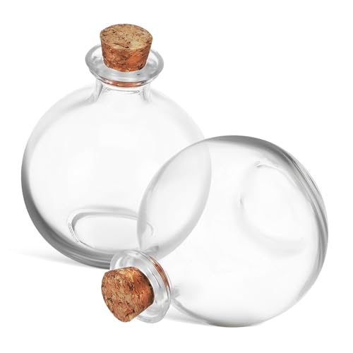 IWOWHERO 2 STK Treibende Flasche Geflochtener Pflanzenkorb Makramee-pflanzenaufhänger Mikrolandschaft Terrarium Krüge Mit Deckel Pflanzenterrarium Mit Deckel Terrarienpflanzer Doppelt Glas von IWOWHERO