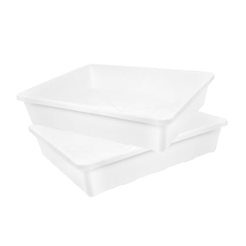 IWOWHERO 2pcs Kreativer Blütenpot -tablett Plastik Plastikstahl Tablett Verdicken Blütenpotplatte von IWOWHERO