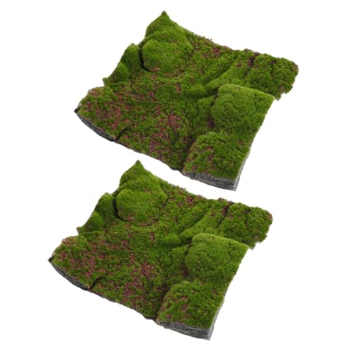 IWOWHERO 2st Simulation Moos Rasen Handgefertigtes Moos Kunstrasen Moos Künstliches Rasenmoos Künstliches Gras Zum Basteln Moosteppich Simulation Grasmatte Diorama-moos Green Tuften von IWOWHERO