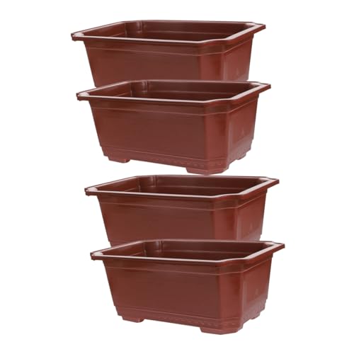 IWOWHERO 4 Stück Blumentopf Terrakotta Große Töpfe Für Pflanzen Pflanztöpfe Für Den Außenbereich Dekotopf Kleine Blumentöpfe Bonsai Pflanztöpfe Gartenpflanztöpfe Pflanzentöpfe Blumentopf von IWOWHERO