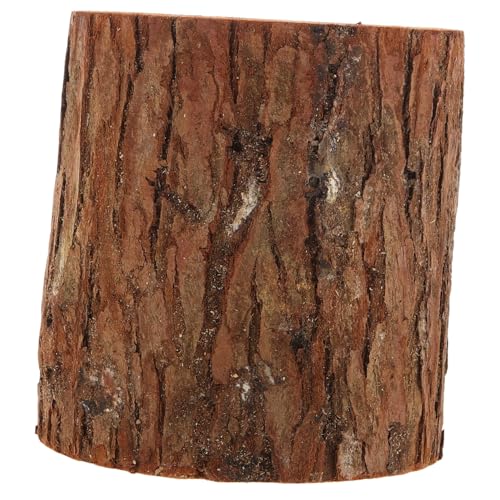 IWOWHERO Blumentopf aus Holz Baumstumpf-Blumentopf Baumstumpf Pflanzentopf Bauernpflanzer Fasspflanzer Holzplanter Blumentopf für Sukkulenten Pflanzgefäß aus Holz Gartenversorgung Coffee von IWOWHERO