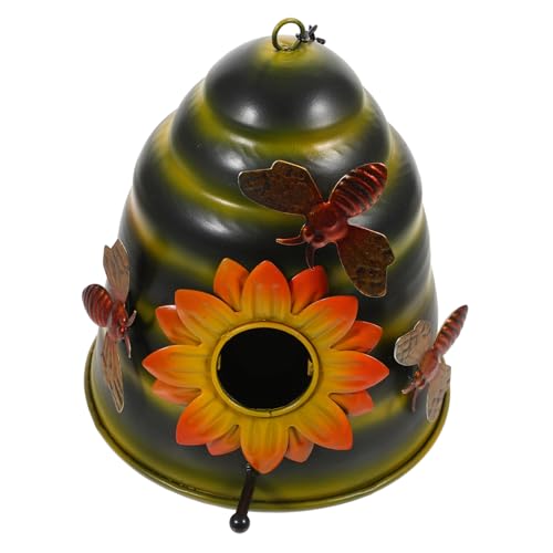 IWOWHERO Box Biene Vogelhaus Handwerk Vogelhaus Dekor Hängende Vogelhaus Dekor Park Ornament Vogelhäuser Für Draußen Vogelnest Bienen Themen Vogelhaus Haustier Vogelzubehör Park Vogelhaus von IWOWHERO