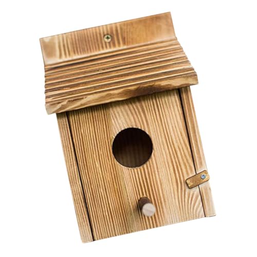 IWOWHERO Garten Holz Vogelhaus Aus Robustem Holz Hängendes Vogelhäuschen Für Gartenvögel Ideal Als Brutnest Und Futterstation Wetterfest Und Handgefertigt von IWOWHERO