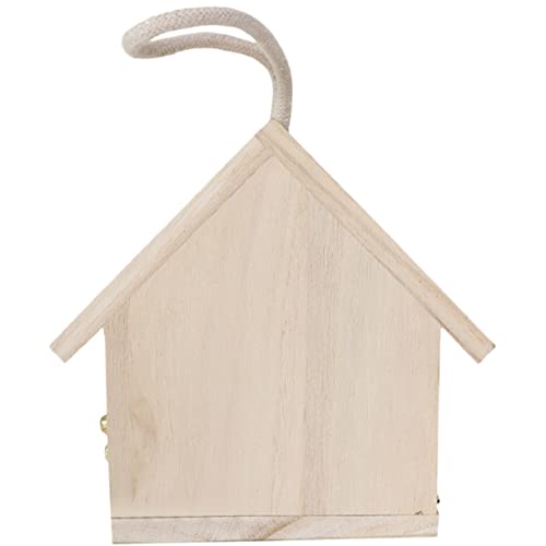 IWOWHERO Hängender Nistkasten Für Kleine Vögel Aus Holz Ideales Papageiennest Und Vogelhaus Für Den Garten Wetterfestes Vogelhäuschen Zum Aufhängen Im Außenbereich Perfekt Für Singvögel von IWOWHERO