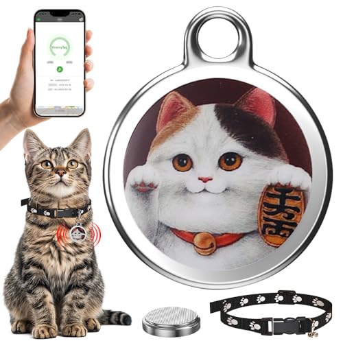 GPS-Tracker für Katzen Hunde, Mini Cat Tracker Halsband für Katzen Anti-Verlust-Haustier-Tracker für Katzen und Hunde, wasserdichter Haustier-GPS-Standort-Tracker ohne monatliche Gebühren und ohne von IXYHKB