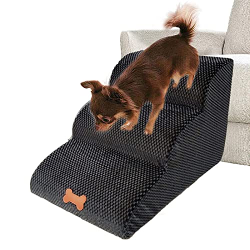 Haustiertreppe Katzentreppe Hundetreppe | Wasserdicht Abnehmbar Haustiertreppe Aus Hochdichtem Schaumstoff | Waschbar Indoor Katzenrampe Für Hochbett | Haustiertreppe Für Kleine Hunde & Katzen von Hongjingda