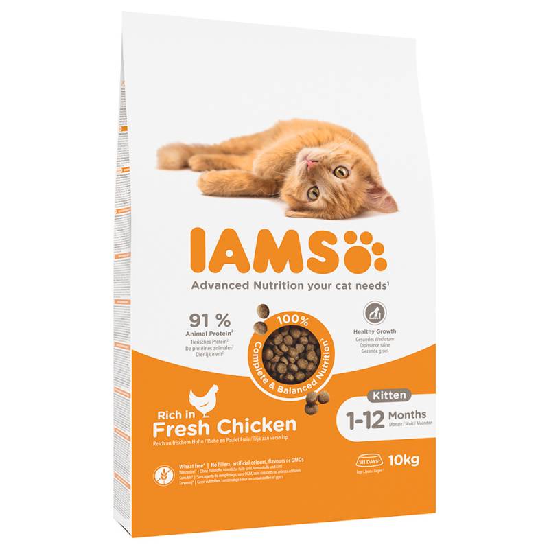 10 kg IAMS Advanced Nutrition zum Sonderpreis! - Kitten mit Frischem Huhn von Iams