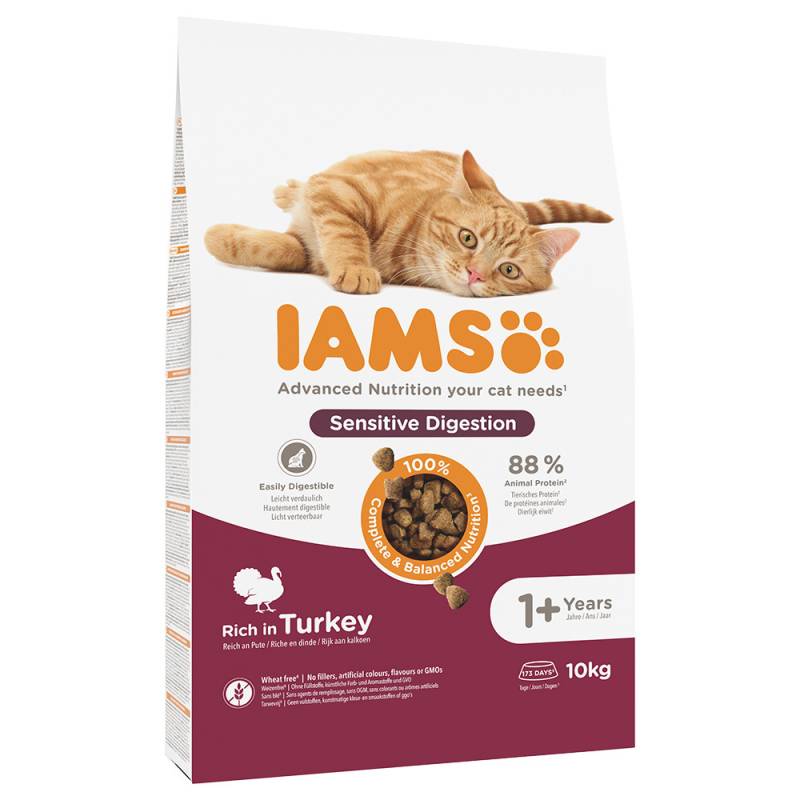 10 kg IAMS Advanced Nutrition zum Sonderpreis! - Sensitive Digestion mit Pute von Iams