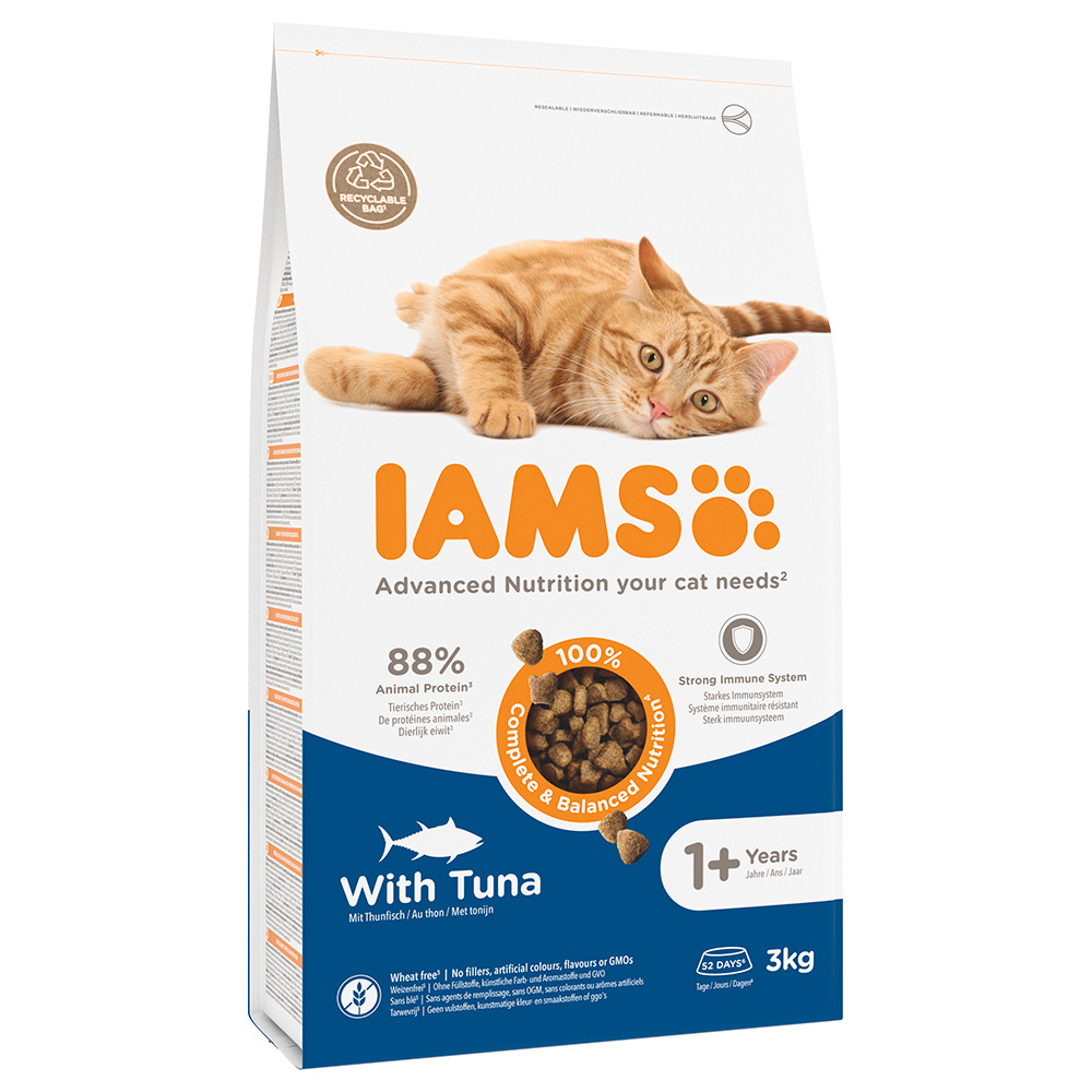 2,7 kg / 3 kg IAMS zum Sonderpreis! - Advanced Nutrition Adult Cat mit Thunfisch 3 kg von Iams